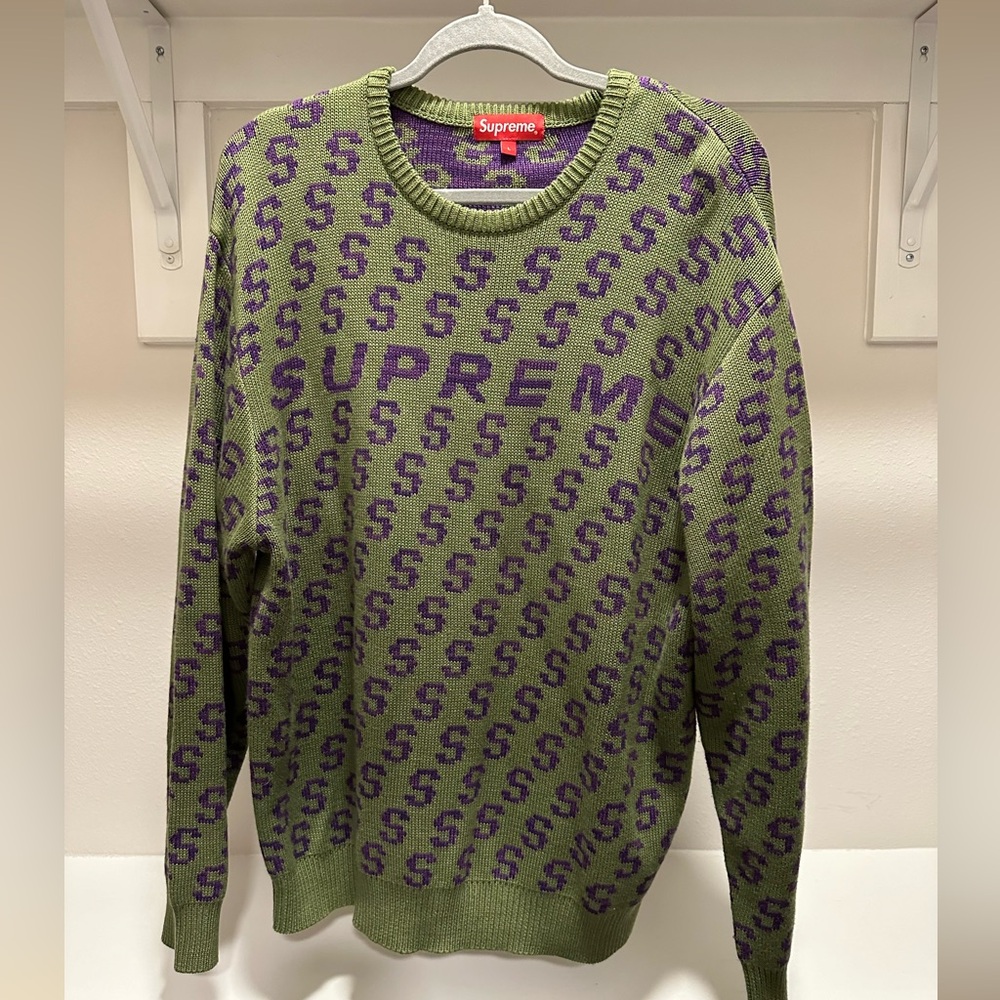 Supreme Green Repeat Sweater SS21
